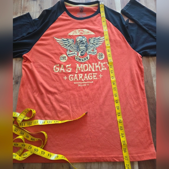 Men's Gas Monkey Garage Raglan Tee,  Size  M - Picture 7 of 8